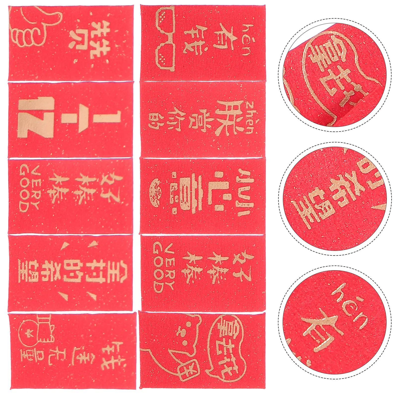 

10Pcs Mini Red Luck Money Bag Kit 112 Scale Miniature Envelope Decor Paper Mini House Accessories Bedroom Living Room Dining