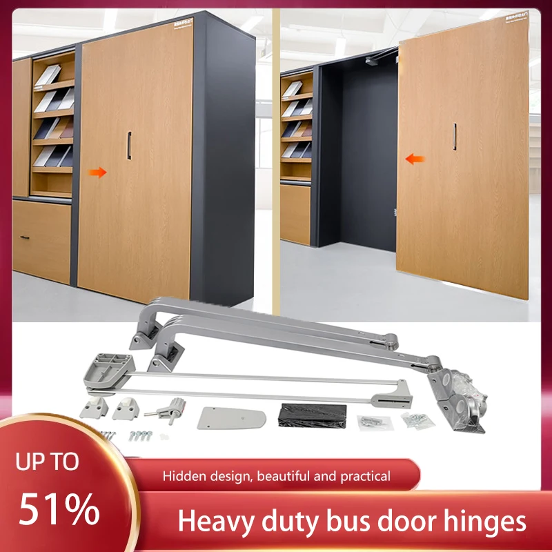 

Петля для распашных дверей (наружного открывания) усиленная, с демпфером и бесшумным механизмом, соединительный стержень для шкафов, гардеробов, деревянной фурнитуры