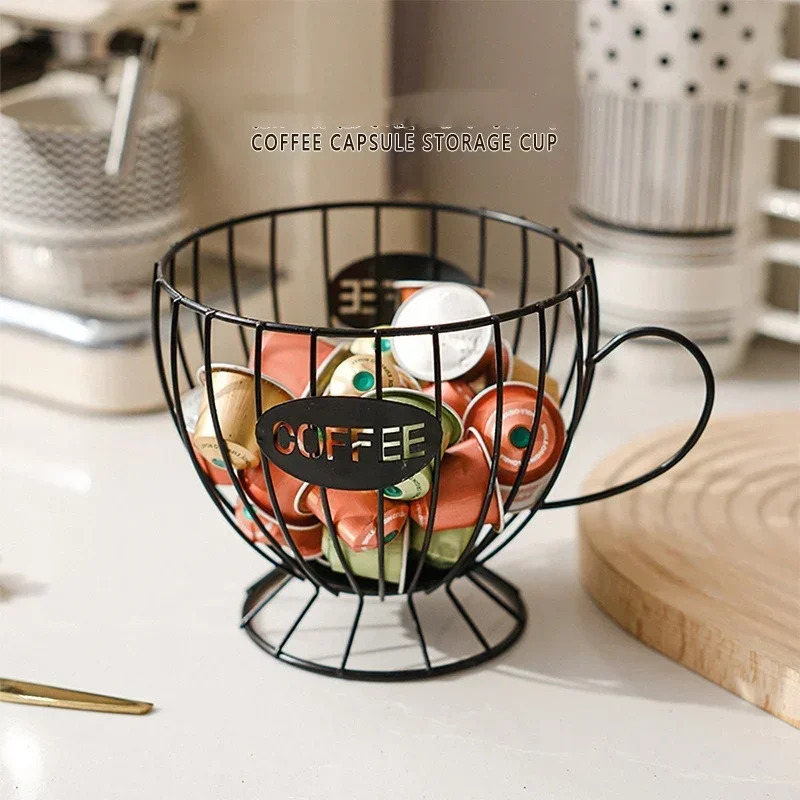 JUSTINLAU Coffee Pod Holder Large Capacity Coffee Capsule Holder Coffee Creamer Container Irregular Shape Coffee Pod Storage Cup
