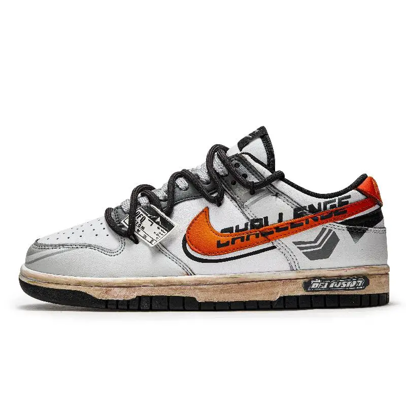 

[На заказ Sunrise]Nike Dunk Быстросохнущие, устойчивые к истиранию и сбалансированные низкие туфли для скейтборда GS Grey