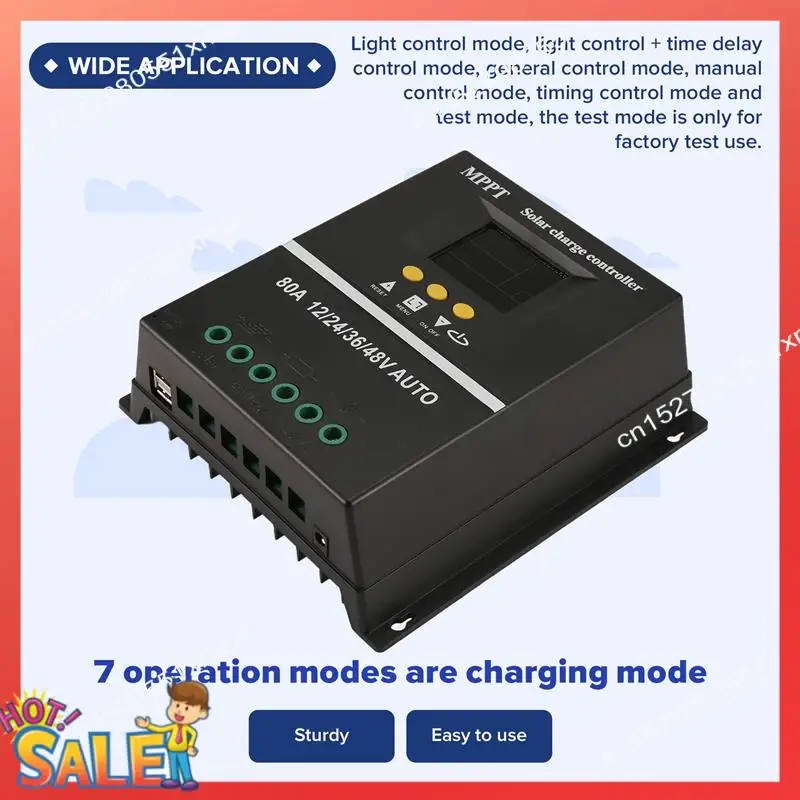 ABCL 80A MPPT/PWM 12V/24V/36V/48V Solar Laderegler Auto Controller Werkzeuge Solar PV Batterie Ladegerät Mit LCD & Dual USB