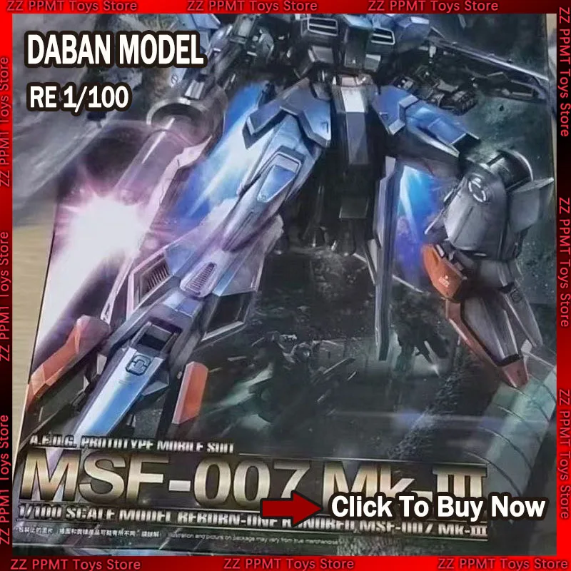 

New DABAN Model 6640 RE 1/100 MSF-007 Mark-Ⅲ Assembly Model Kits Anime Action Figure Robot Plastic Model Gifts Toys