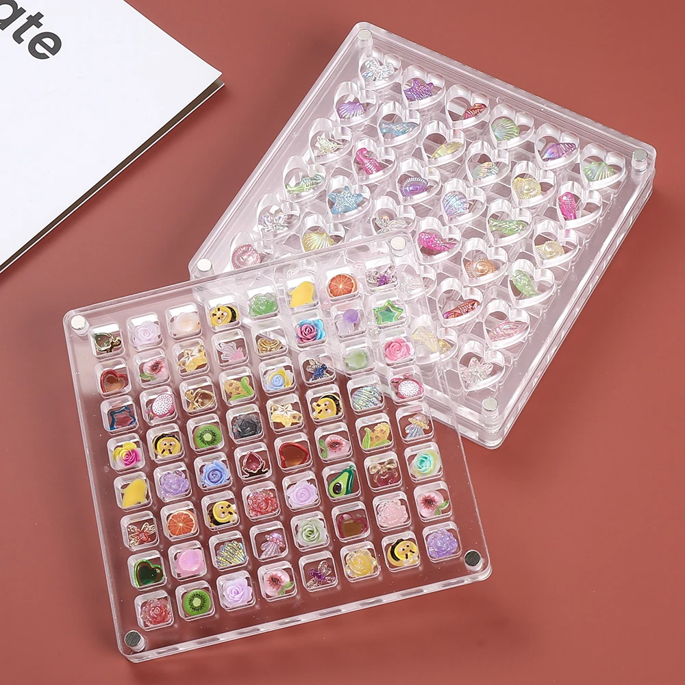 Transparente Quadratische Acryl-Aufbewahrungsbox mit Magnetverschluss für Schmuckpräsentation und -aufbewahrung – Detail 3