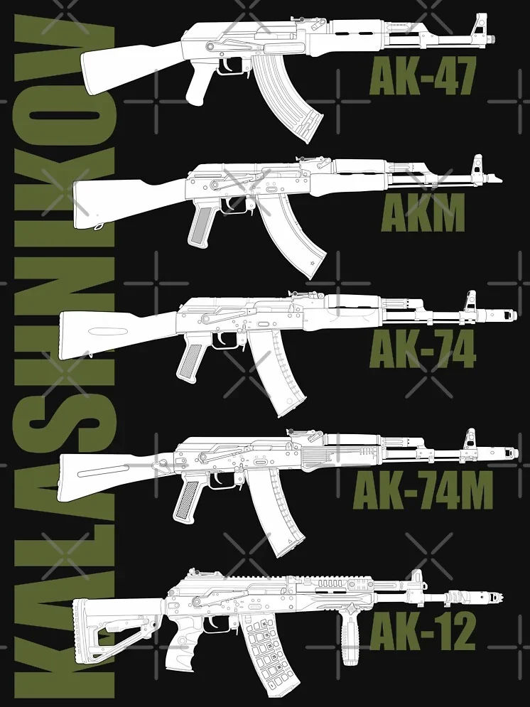 Generation of The Kalashnikov AK Series Assault Rifles T-Shirt 100% Cotton O-Neck Short Sleeve Casual Mens T-shirt Size S-3XL