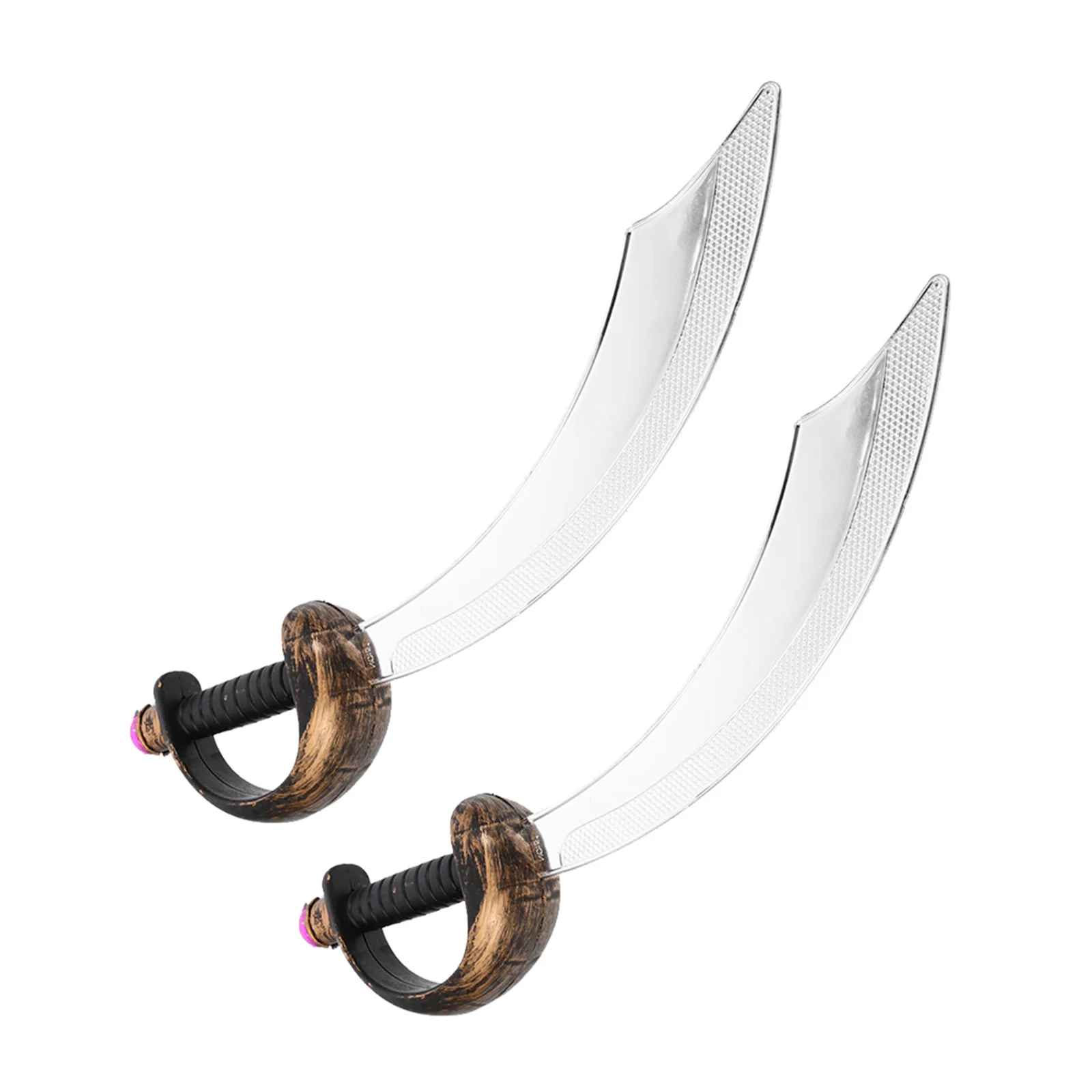 

2Pcs Pirate Sword Creative Plastic Prop Strong Break Resistant for Halloween Cosplay Party Accessories Stage Performance