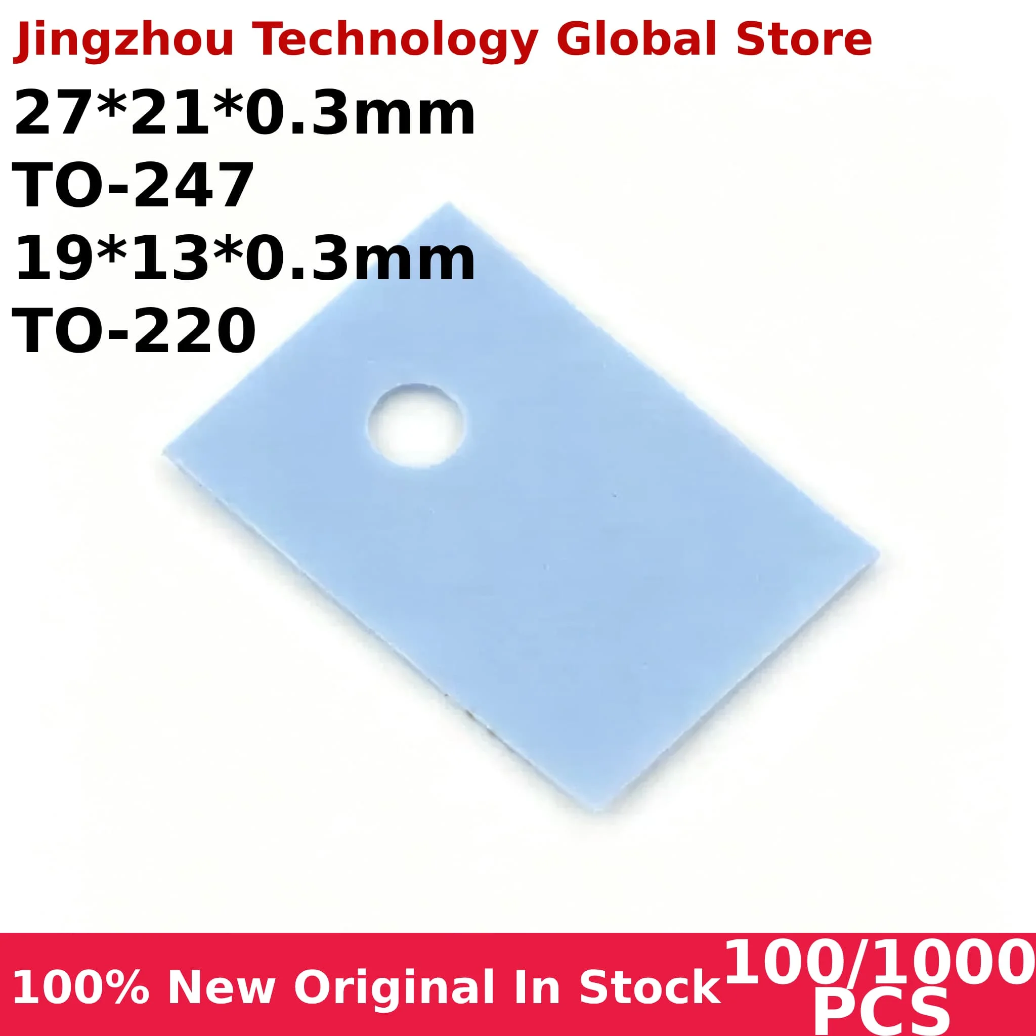100/1000PCS TO-247 TO-220 Transistor 27*21*0.3mm 19*13*0.3mm Insulation Pad Sheet Mica Insulator 100% New Wholesale