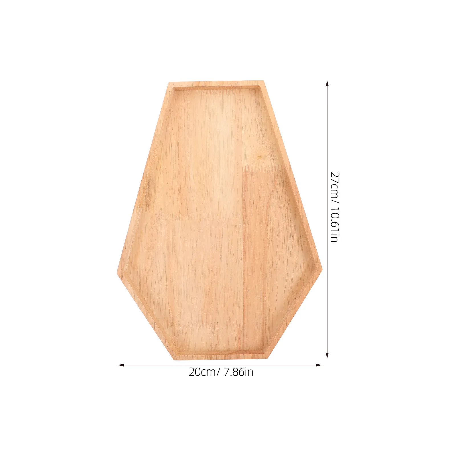 Coffin Shaped Wooden Serving Tray for Halloween Dessert Fruit Snack Presentation Solid Wood Food Display Tray Kitchen Supplies