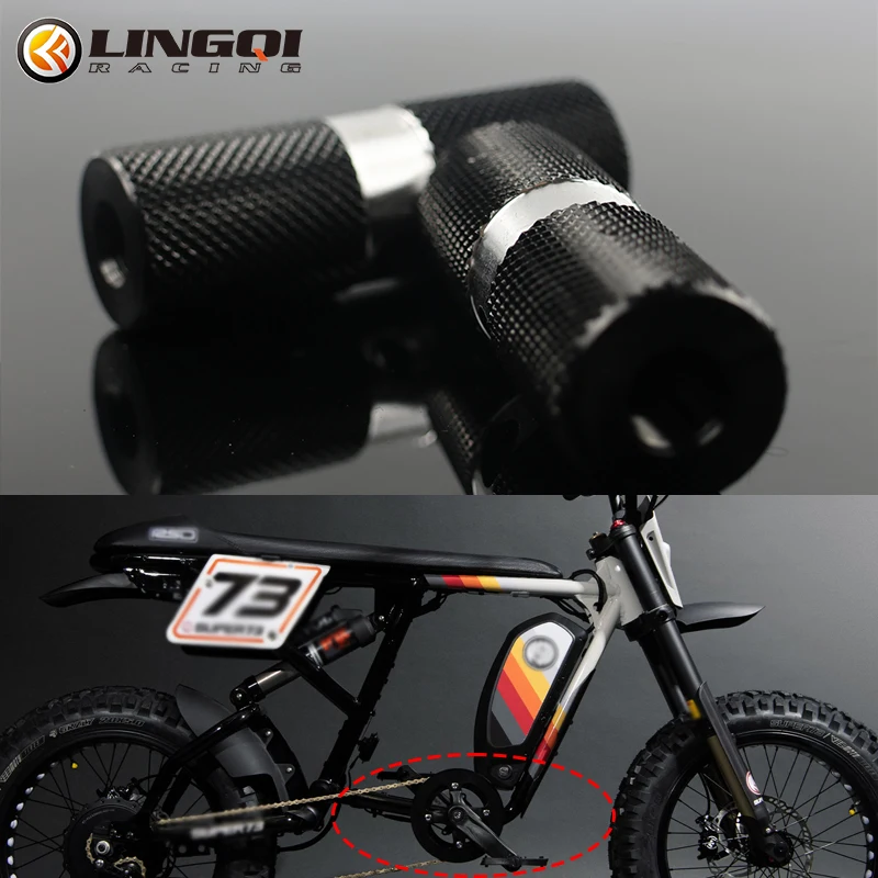 2pc Aluminum Alloy Bike Cycle Front Rear Foot Axle Feet Pegs Motorcycle Accessories Bicycle Peg For E-bike Scooter Dirt Bikes