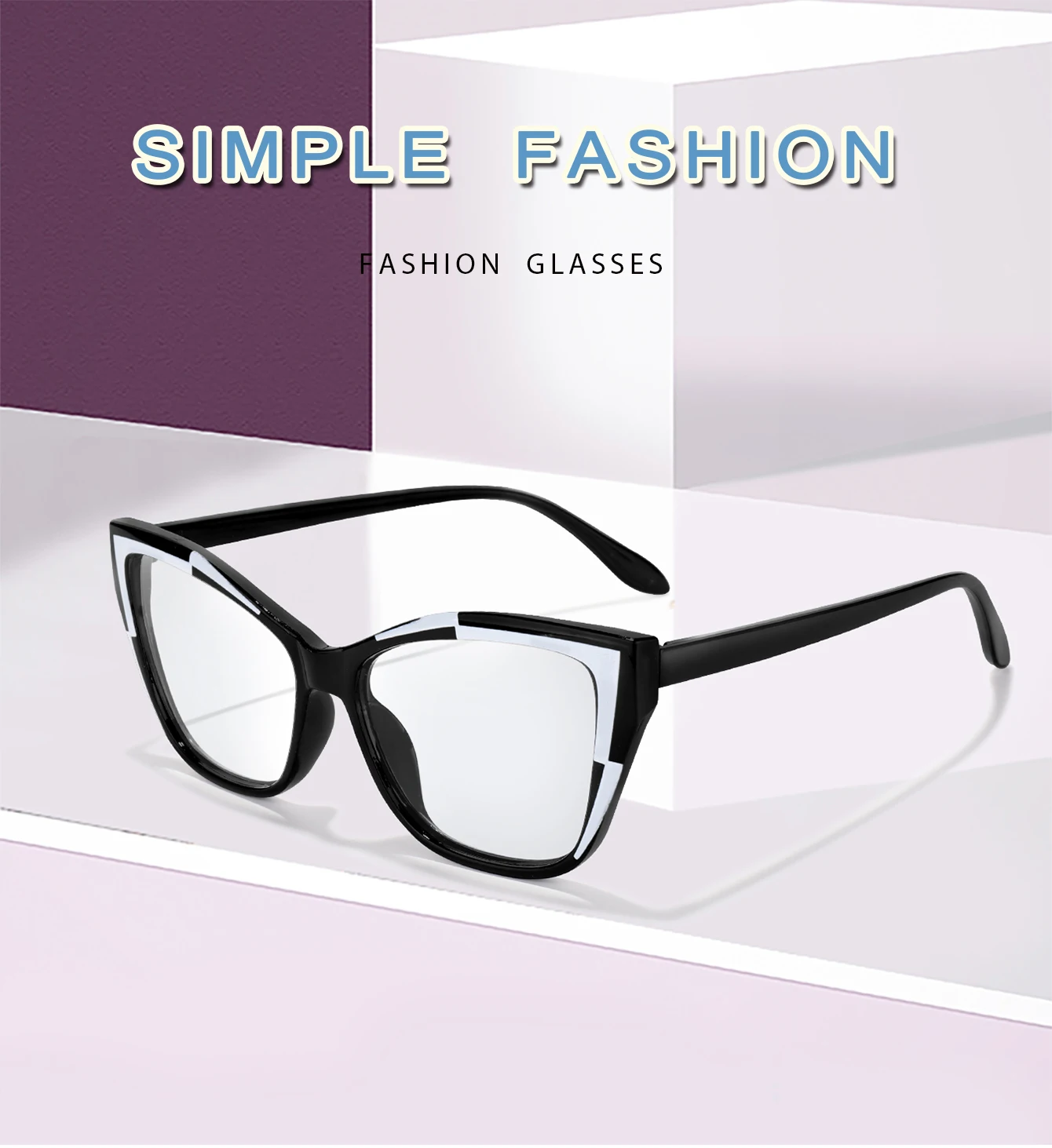 Trendige Cat-Eye-Sonnenbrille Unisex Alltagsbrille Shopping Selfie Party Reise Strand Mode-Eyewear – Detail 1