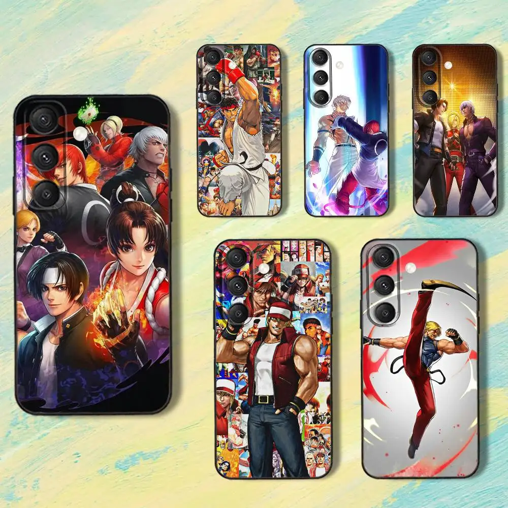 Funda de teléfono Cool KingS Of F-Fighters para Samsung S25,S24,S10,S22,S21,S20,S23,Ultra,Plus,Lite,FE, funda negra de silicona suave