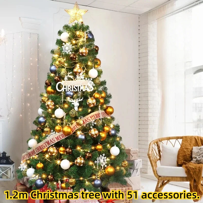 

Large Outdoor Full Christmas Tree Gift Luxury Korean Christmas Tree with Lights Suprimentos De Natal Christmas Decorations