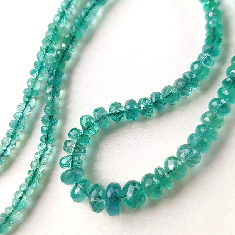 loose beads green gemstone AA  Emerald roundelle faceted 3-5mm for DIY jewelry making  wholesale beads nature 40cm