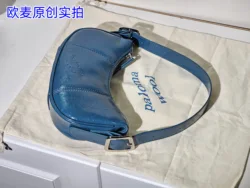 Bolsa de guisantes de lana de paloma para mujer, bolso cruzado de piel de vaca con cera de aceite importada, para axila, marca española de nicho