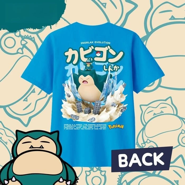 2025 الصيف بوكيمون أنيمي SNORLAX 100% القطن الخالص تي شيرت مطبوع الرجال Y2K Harajuku فضفاض عادية تنوعا قصيرة الأكمام #5