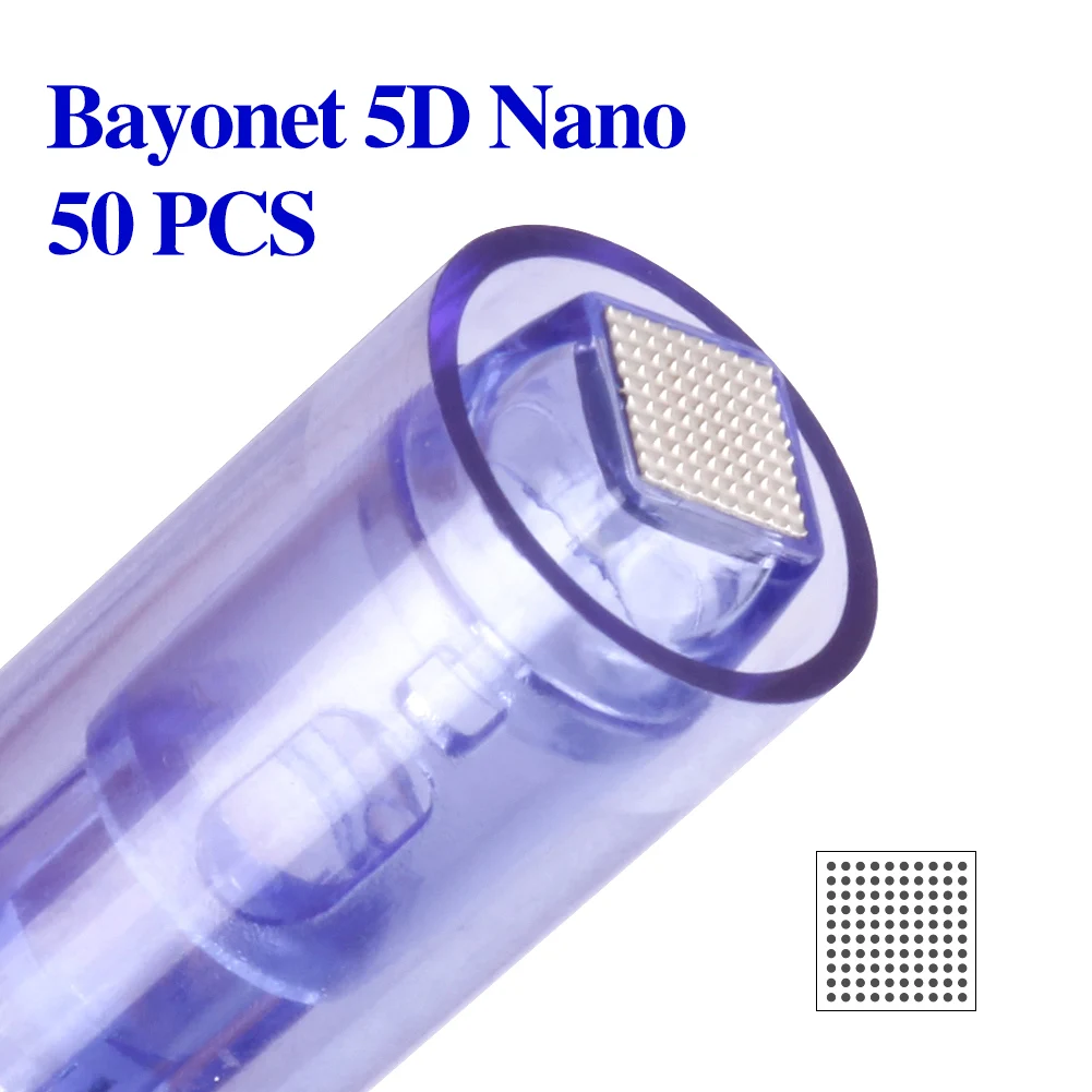 A6 Bajonetpatroon Naald voor Bajonetpoort Derma Pen M5/M7/MYM/A1 Microneedling 9-pins 12-pins 24-pins 36-pins 42-pins Ronde 3D 5D Nano