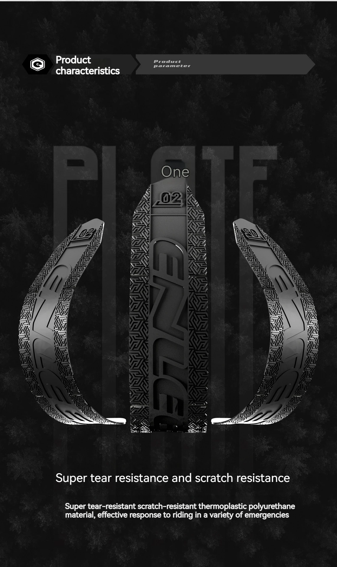 ENLEE Mountainbike-Rahmenschutz, Unterrohr-Aufkleber, Silikon, 3 m, Bodenaufkleber, kollisionssicher, wasserdichte Schutzplatte – Detail 4