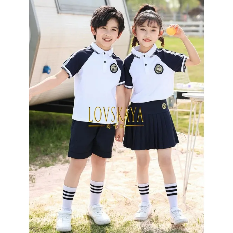 children short sleeved school sportswear class uniform primary school uniform summer suit