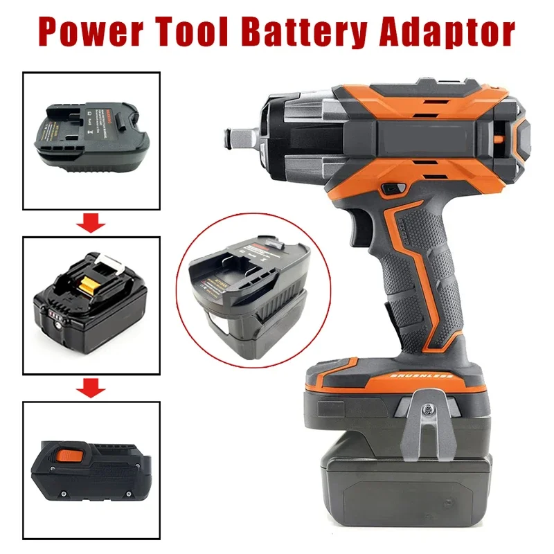 Imagem -02 - Conversor de Adaptador de Bateria para Makita para Ridgid Aeg para Ridgid aw para Makita para Ridgid Aeger para Milwaukee Uso de Ferramenta Elétrica