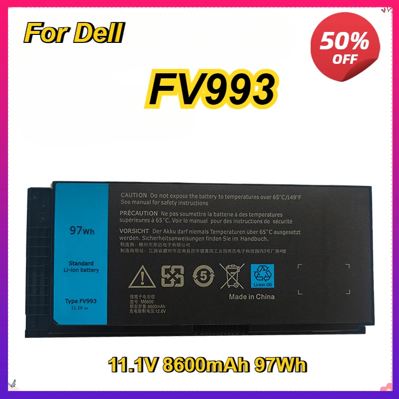 

Новый аккумулятор для ноутбука FV993 Dell Precision M6600 M6700 M4600 M4700 FJJ4W N71FM 3DJH7 97KRM 9GP08 KJ321 PG6RC R7PND 7DWMT
