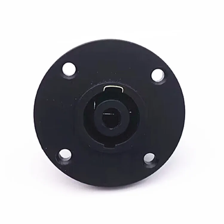 4 Cores Female Jack Speaker Panel Mount Socket Connector with Locking Terminal Square Round Base