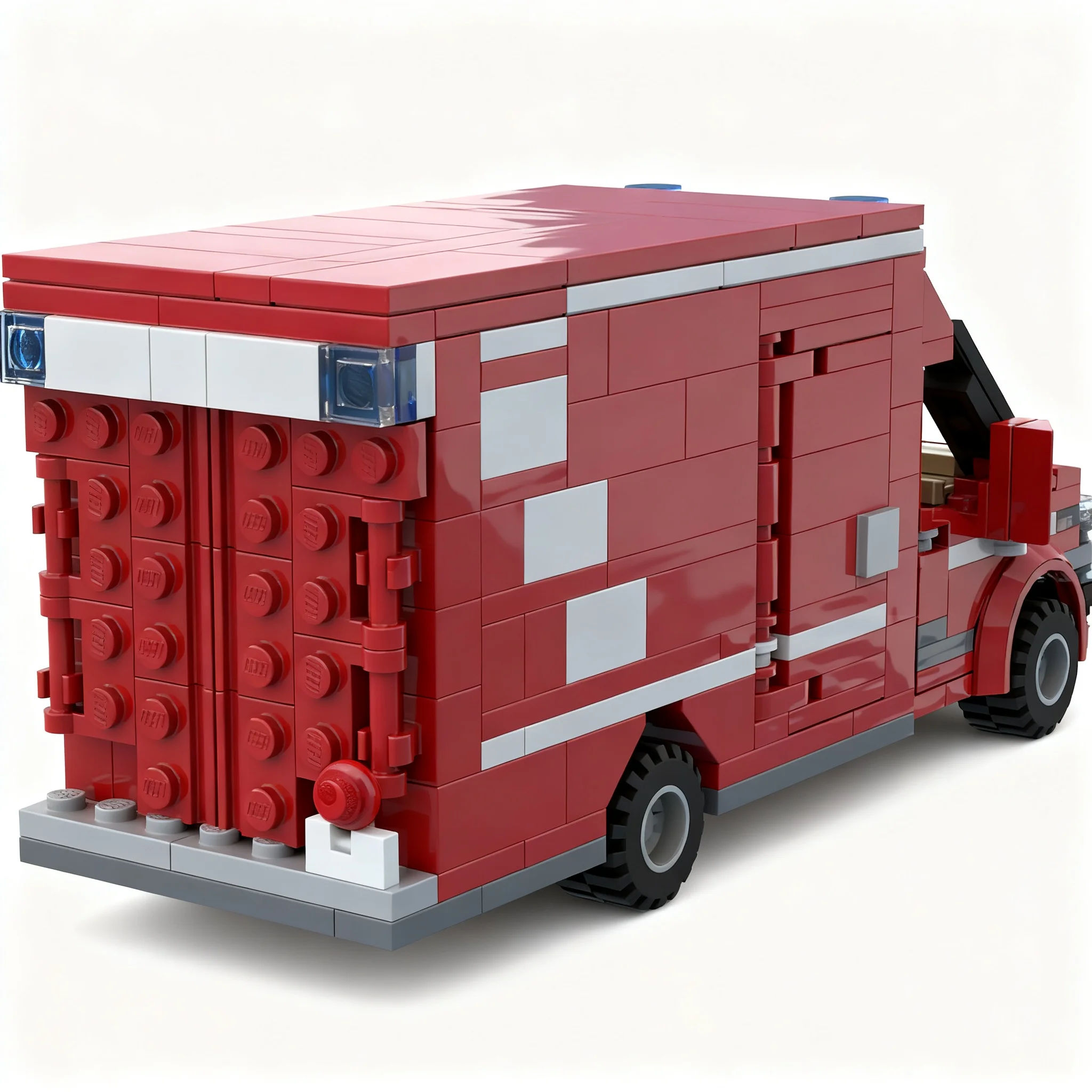 366pcs MOC City Hospital Mercedesss Sprinter Ambulance Model Building Blocks Christmas Gift Toy Collection Idea DIY Birthday