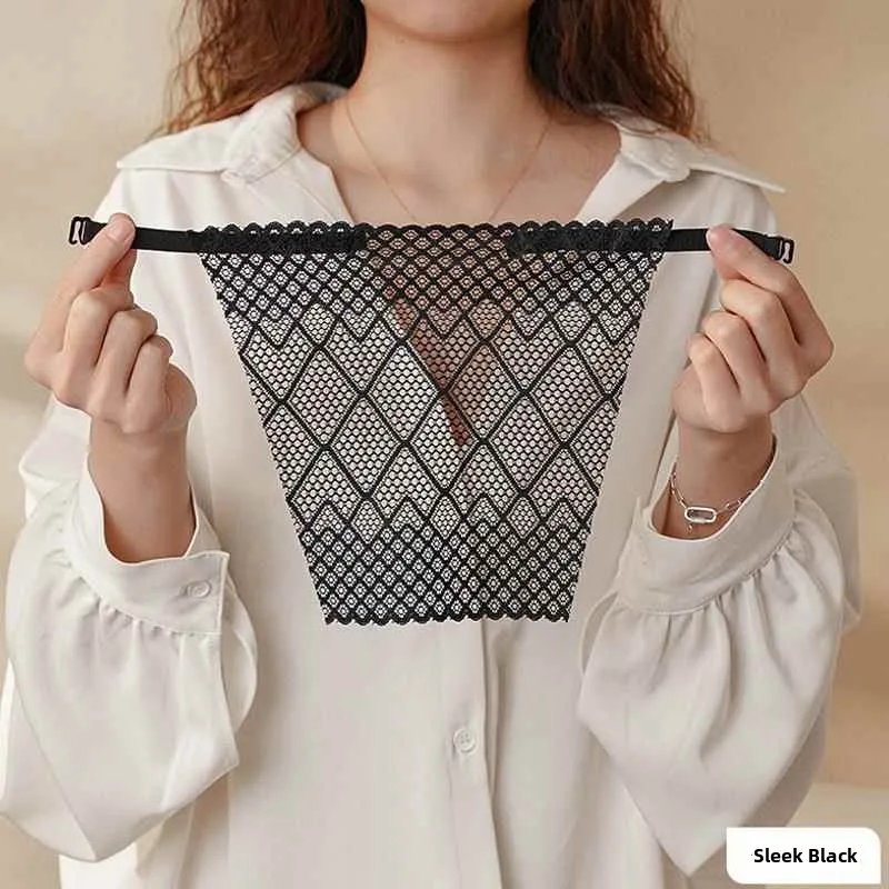 One-Piece Lace Chest Protector Single Double Layer Prevent Light Leak Breastfeeding Cover up Nylon Spandex Summer 2024
