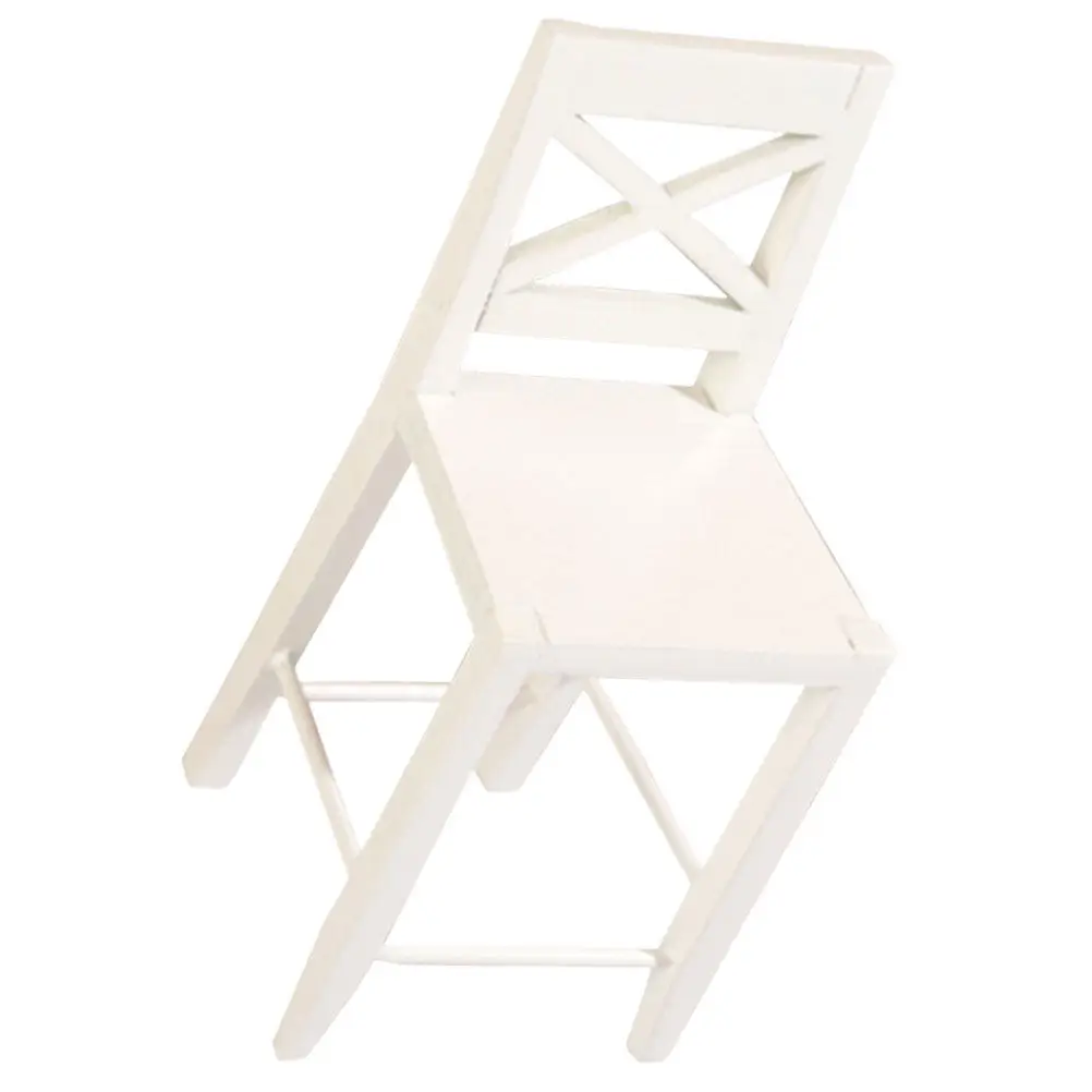 

Handcrafted Mini Wooden Chair Vintage Aesthetic Realistic Design Smooth Surface Lightweight Compact Decor for Mini House