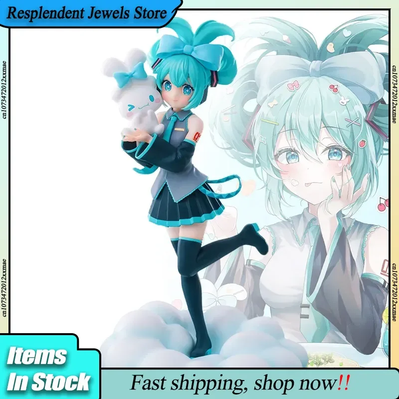 

Подлинная аниме-фигурка Sega Hatsune Miku Cinnamoroll, коллекционные модели, гаражный комплект, кавайный декор для девочек, детский кавайный рождественский подарок