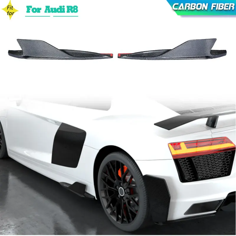 

Carbon Fiber Car Side Skirts Bumper Lips Splitters for Audi R8 Coupe 2-Door 2016 - 2018 Side Splitters Aprons Winglets Fins