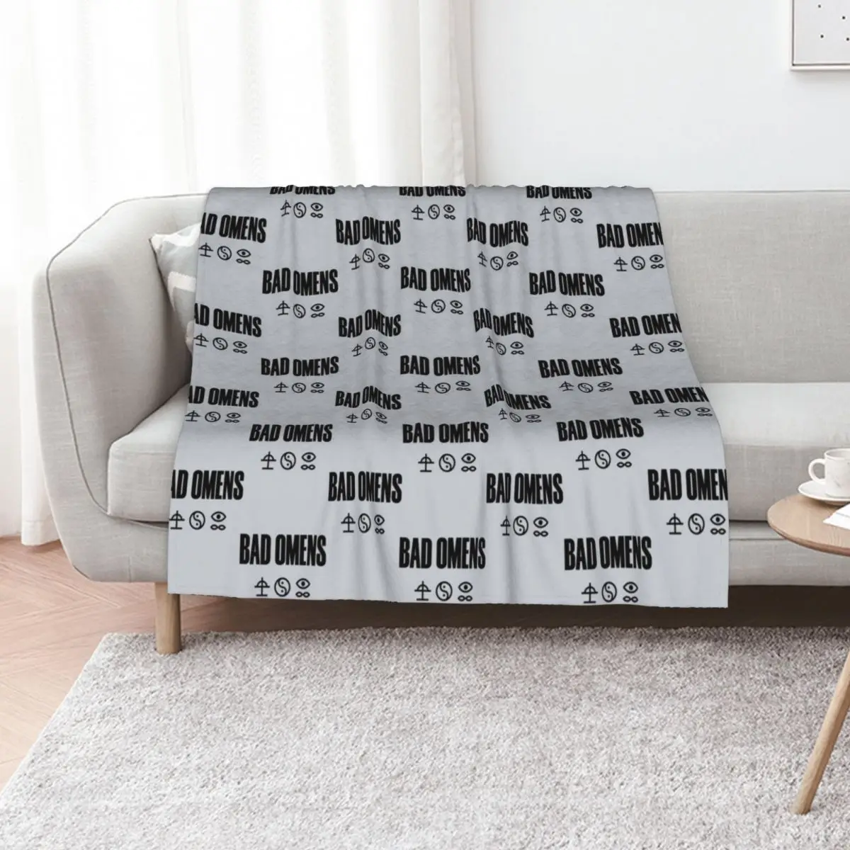 BAD OMENS Throw Blanket No Pilling Soft Warm Blanket for Bed
