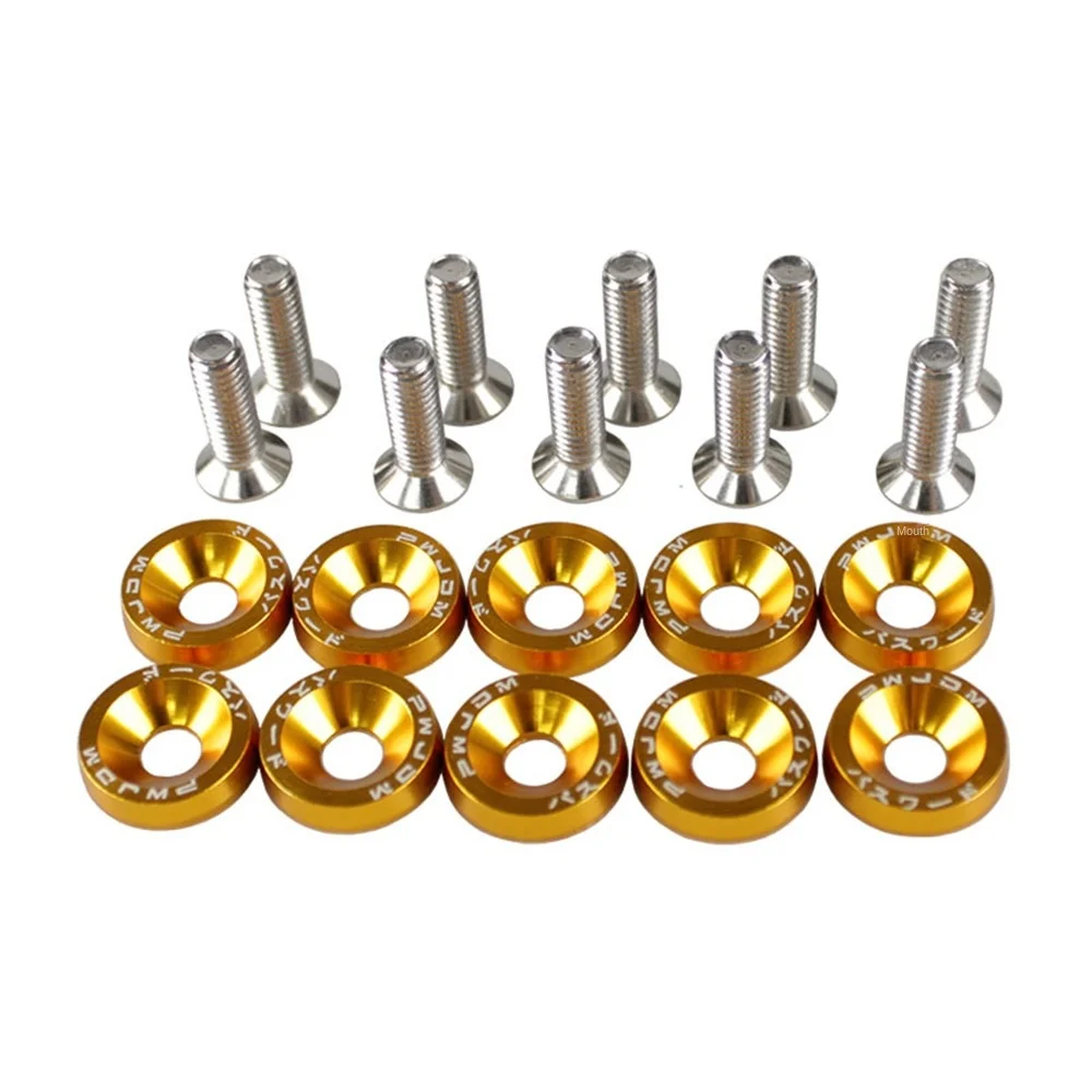 M6 Aluminum Alloy Thickened Gasket Battery Guard Plate Washer Fender Screw Decoration Auto Sensors for Motorcycle Body Systems