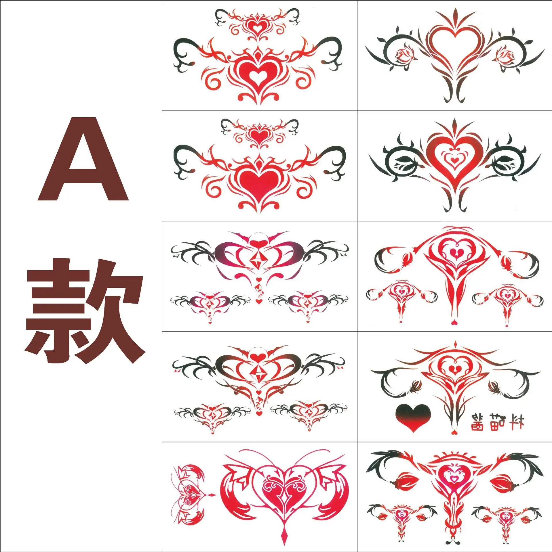 24Pcs Zestaw Succubus Temporary Tattoo Art Sexy Fake Tattoo Lasting Tatoo Sticker Abdomen Waterproof Stickers Tatuajes Temporales