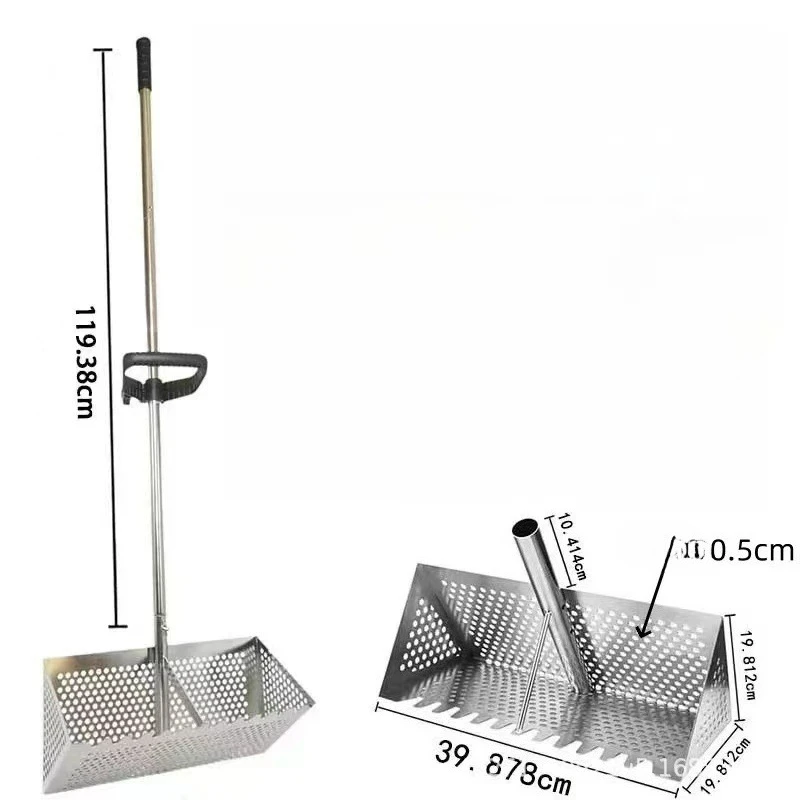 

Пляжный грабель для сбора морепродуктов, песка и крабов, с длинной ручкой, для садоводства и фермерства