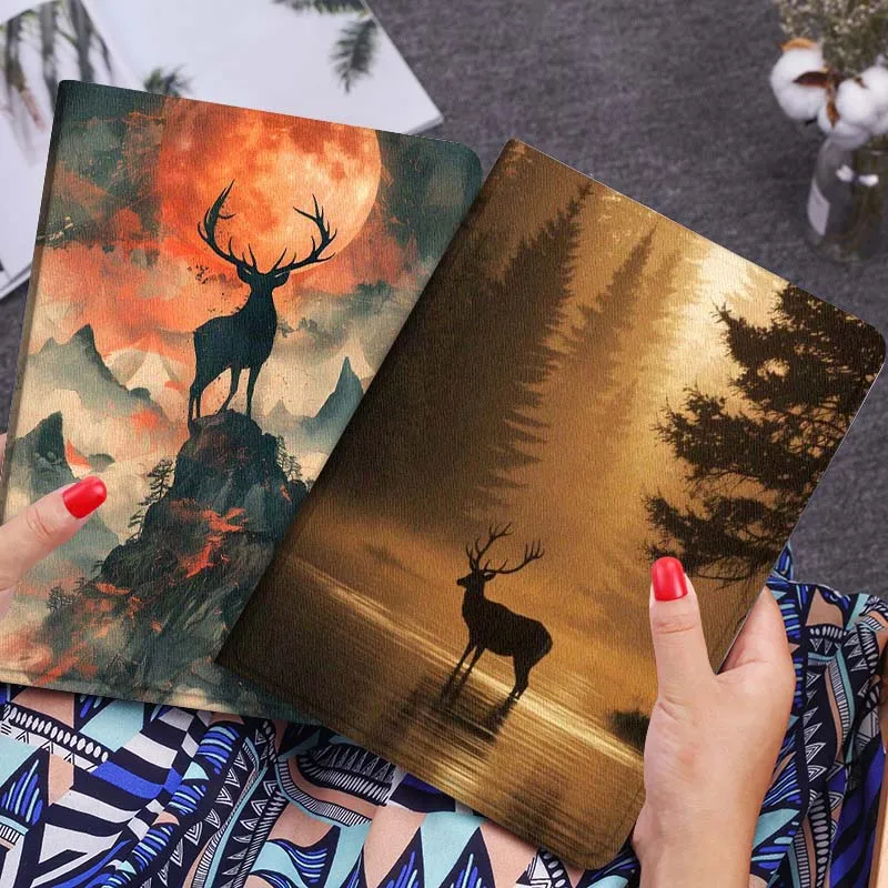 

Art Popular Cool Deer Cow Gift For Xiaomi Mi Pad Mini 4 5 6 7 SE Pro Plus Redmi Pad 2 SE 2025 8.8 11 Foldable Tablet Case