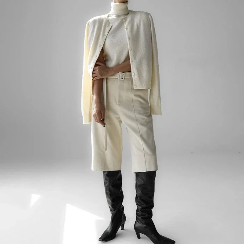 

Tornova Women's Solid Sweater Cardigan Long Sleeve O neck Single Breasted Knitted Coat Casual Autumn 2025 Fashion Female Outwear