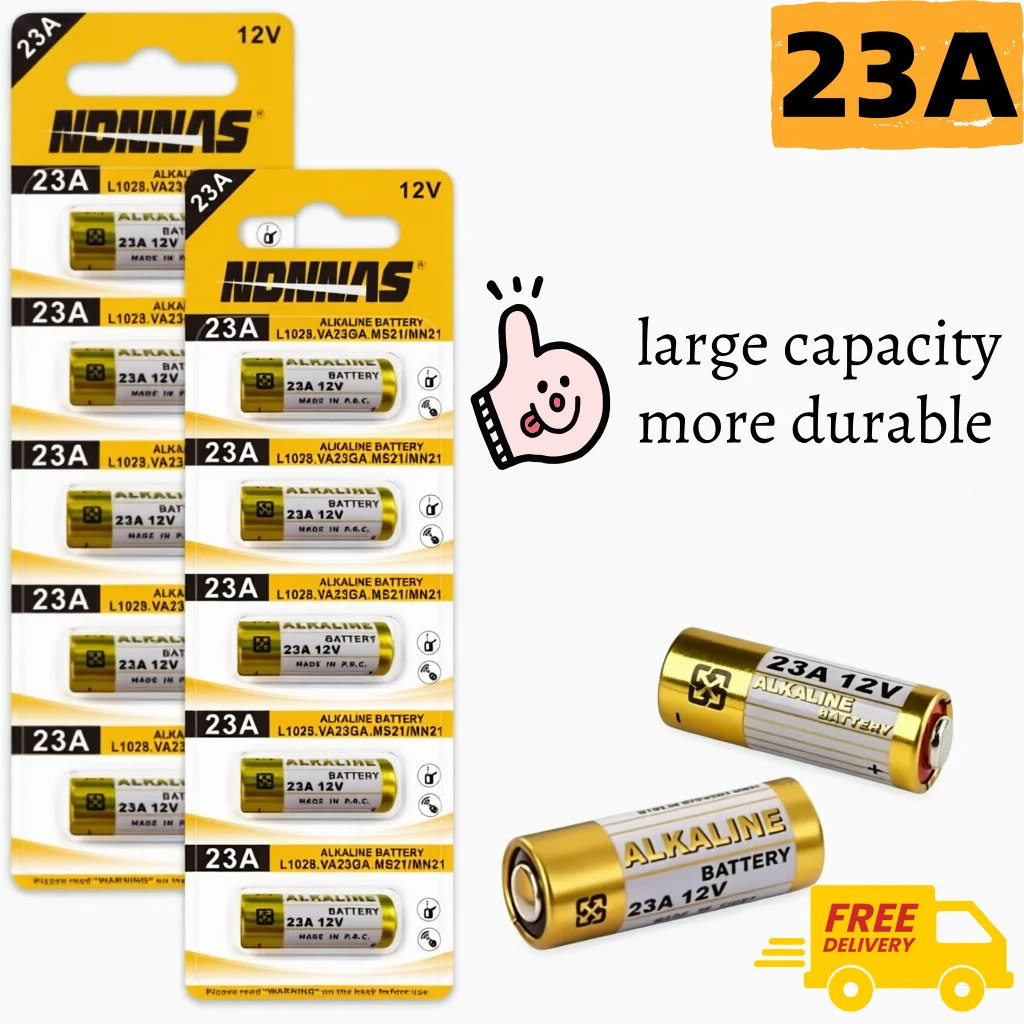 Original 12V 23A Alkaline Battery Pack A23S 23GA MN21 LRV08 For Doorbell Remote Control Electric Toy Car Watch