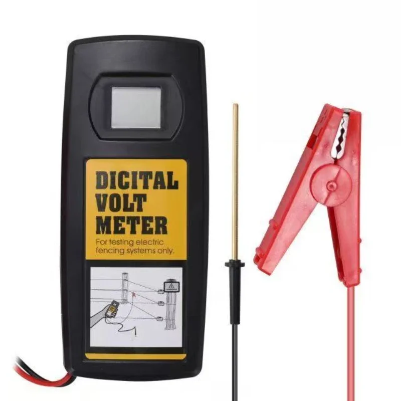 9.9KV Digital Fence Tester LCD Display with Backlight Fence Voltage Monitor Home Garden Horse Livestock Elect Fence Voltmeter