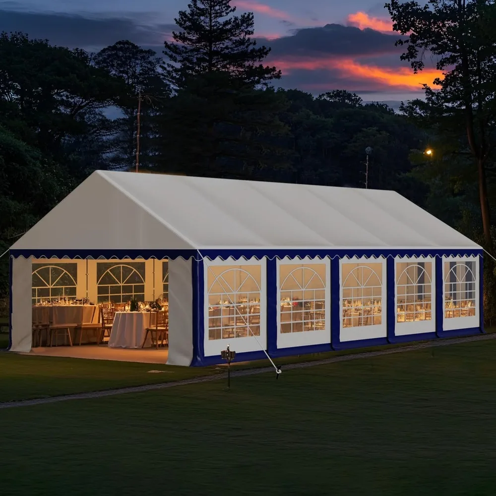 

Палатка для вечеринок 16 x 32 дюйма, сверхмощные палатки для вечеринок на открытом воздухе со съемными боковыми стенками, укрытие для палатки с большим навесом для мероприятий на открытом воздухе