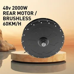 48V 1500W 2000W Threaded Brushless Gearless Rear Hub Motor Electric E-Bike Hub Wheel Motor for Ebike Electric Bicycle 26inch 700