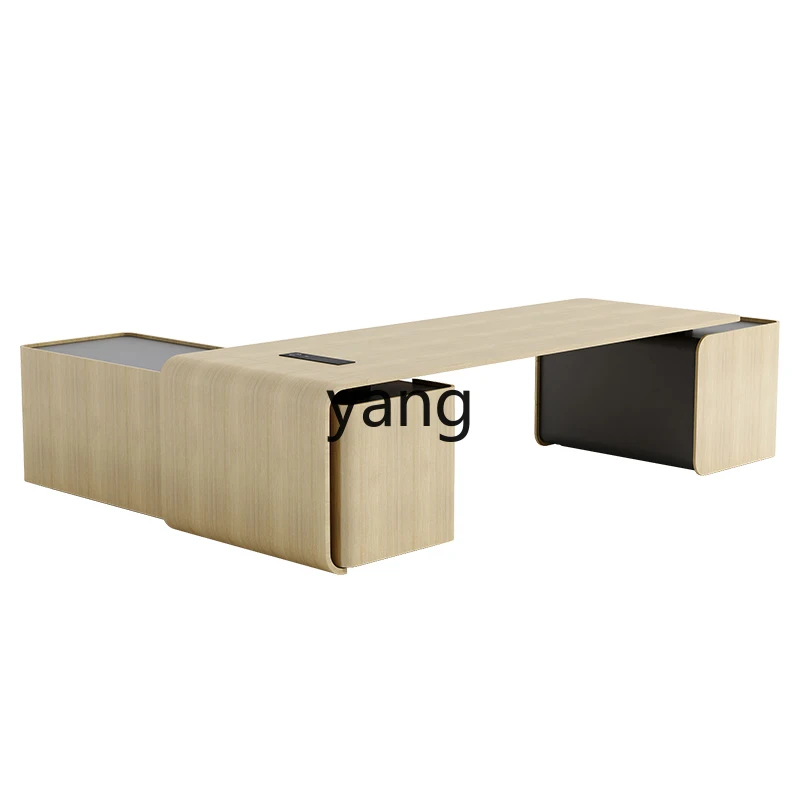 

LTT office boss table simple modern high sense president table furniture table and chair combination