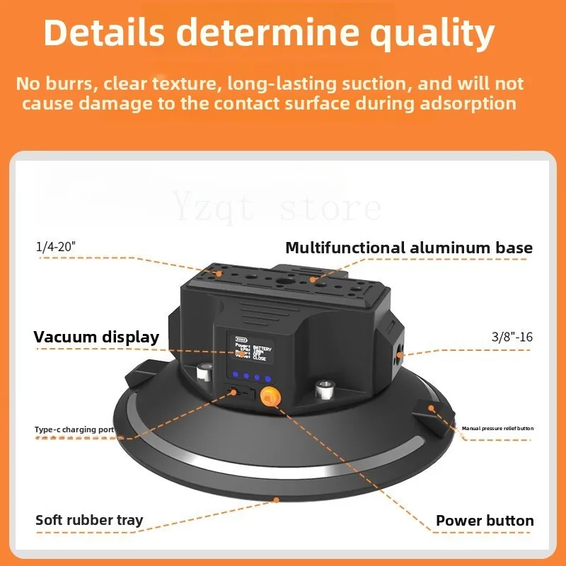 4.5 6 inch new hand pump suction cup electric vehicle strong shock absorption camera photography fixed shooting suction