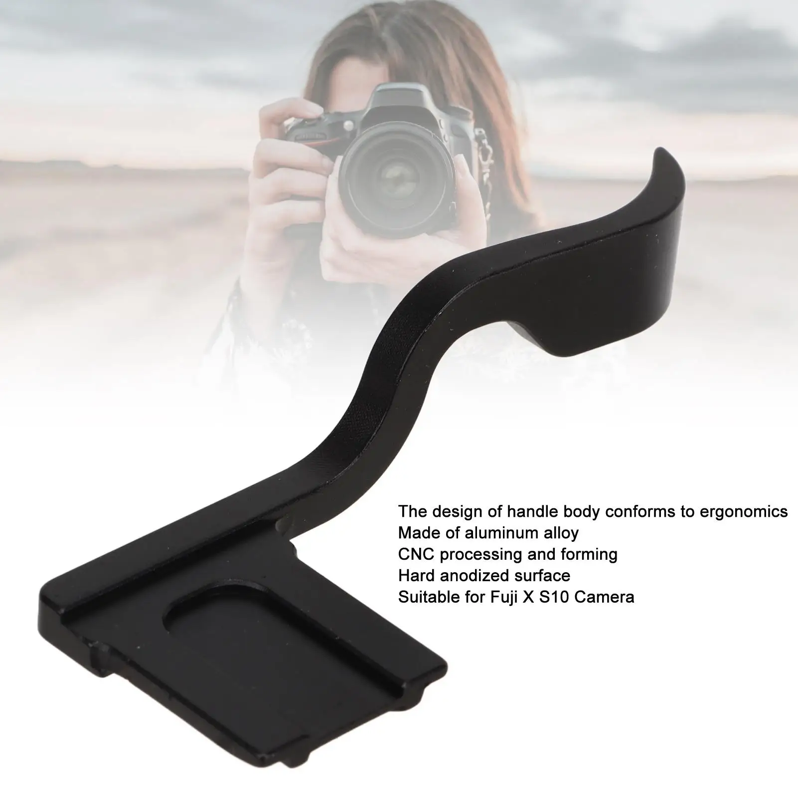 1pc Aluminum Alloy Hand Grip for fuji X-S10 Camera - Durable Metal Support