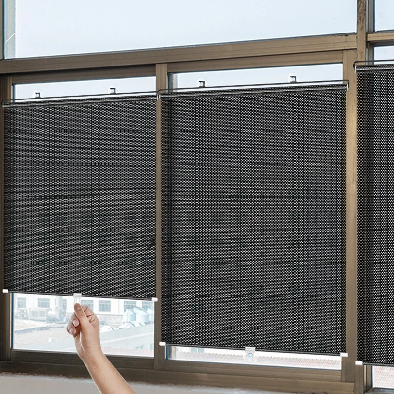 

Sunshade Roller Blinds Curtain Blackout Curtain Car Shading Retractable Window Curtains Home Kitchen Restaurant Office Screen