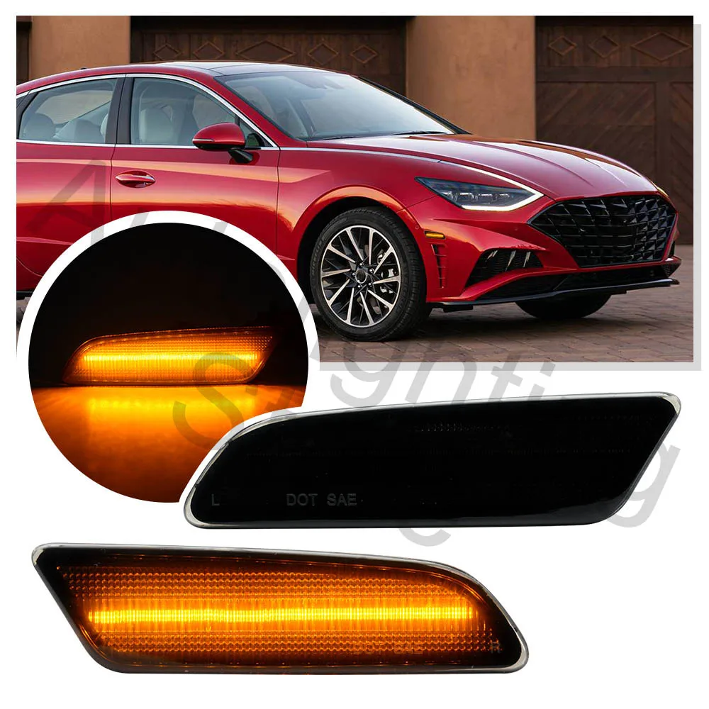 

LED fender Side Marker Light for Hyundai Sonata 2020 2021 2022 2023 Turn Signal Indicator Fender Lamp amber light #921A1L0300