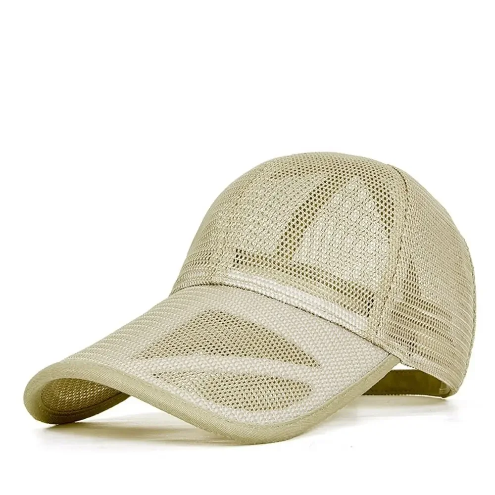 

Sun Hats Quick-dry Mesh Baseball Cap Hollow Adjustable Men Snapback Hat Breathable Translucent Sports Mesh Caps Outdoor
