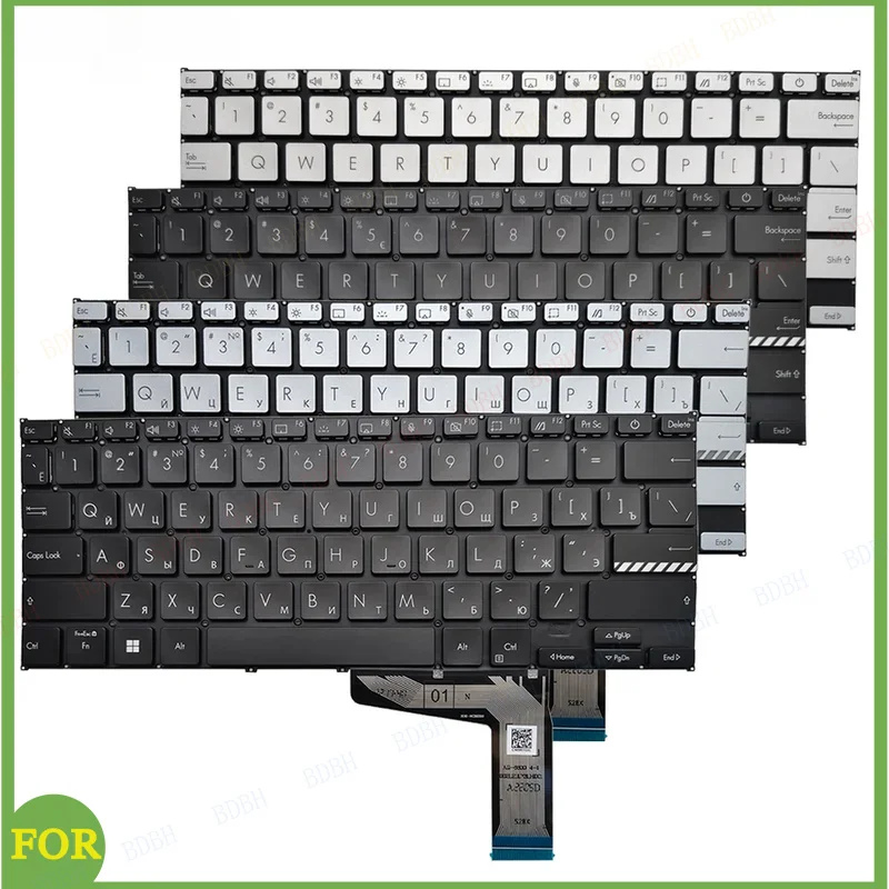 

НОВАЯ русско-американская клавиатура для Vivobook X1402 X1403 X1402Z X1402ZA X1403Z X1403ZA с подсветкой 0KNB0-1607ND00
