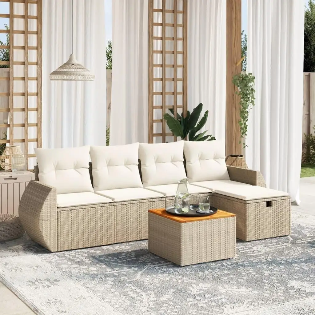 

Comfortable Beige Outdoor Garden Sofa Set Stylish Patio Furniture for Relaxation and Gatherings Modern Design with Cushions