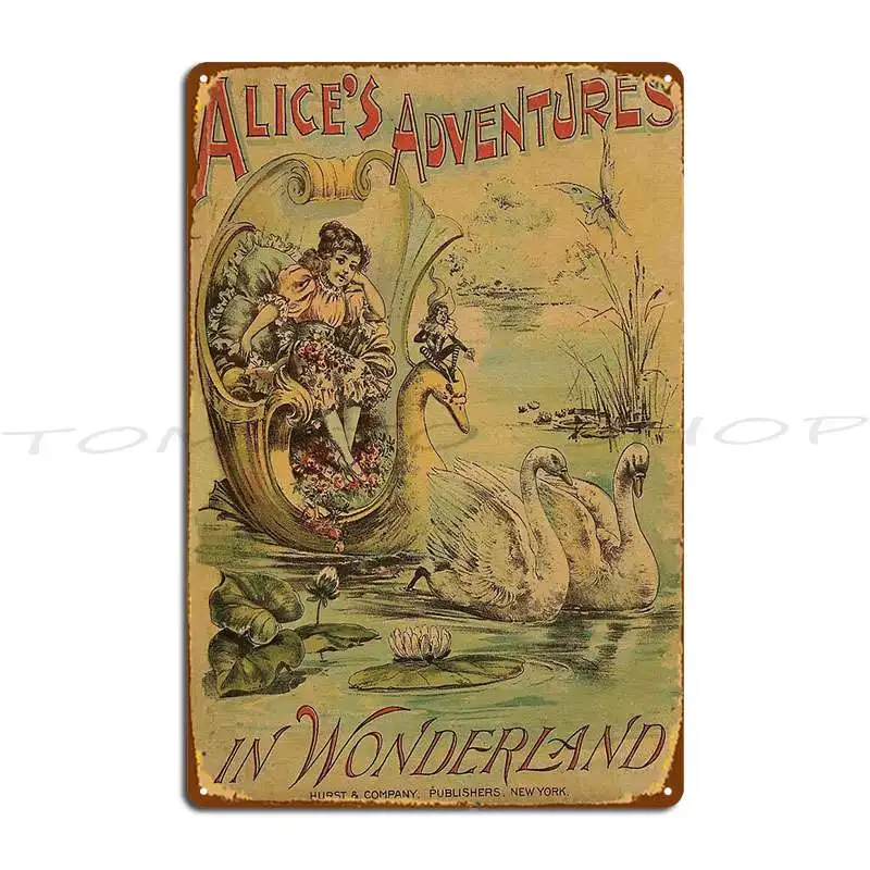 Alice S In Wonderland Metal Sign Poster Living Room Club Bar Painting Garage Customize Tin Sign Poster