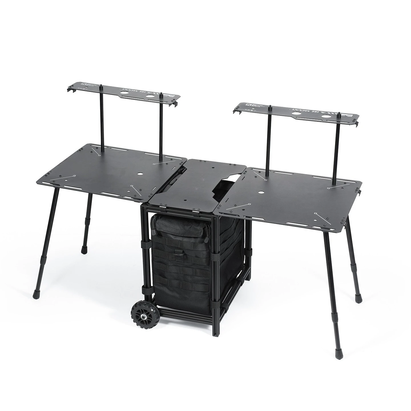 Outdoor tie rod skeleton tactical bag camping portable lightweight removable folding table barbecue table
