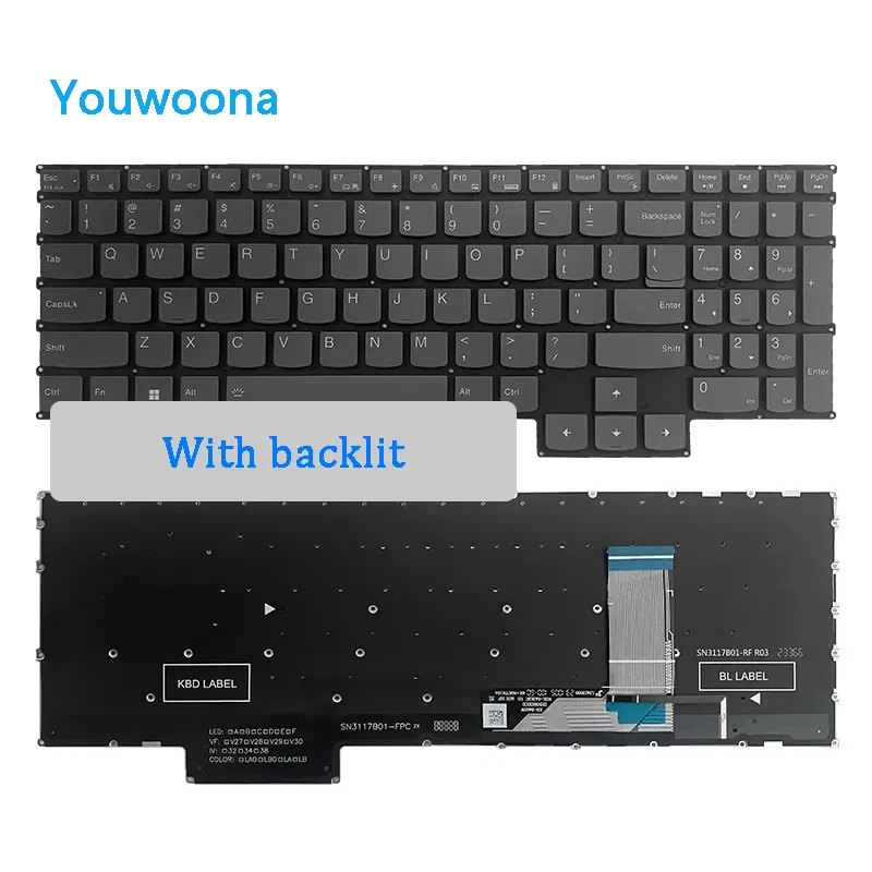 New Original Laptop Keyboard For LENOVO G5000 APH8 Legion LOQ 15APH8 Y7000P IRH8 2023